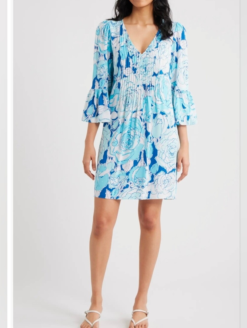 Lilly Pulitzer Danika Pleated Bodice Floral Tunic Minidress Size 10 NWT Coastal